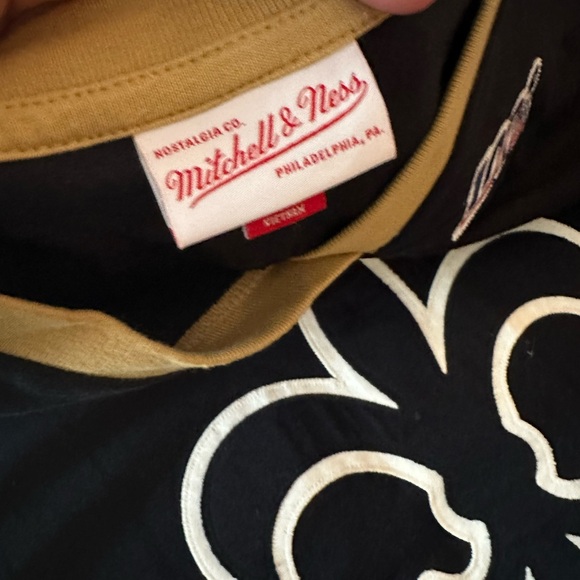 Mitchell & Ness Black New Orleans Saints NFL 100 Long Sleeve Men’s T-Shirt L - Picture 10 of 15
